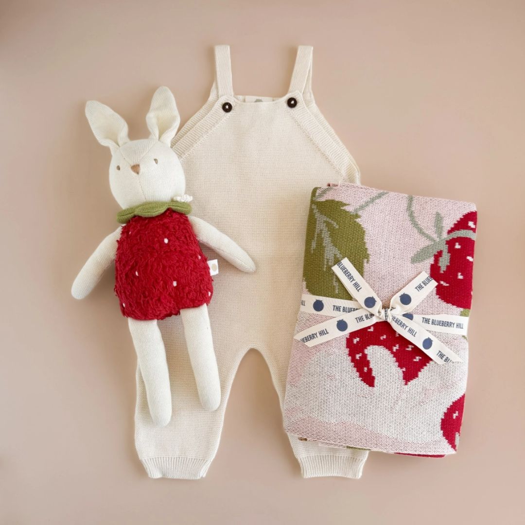 Spring Bunny Strawberry Stuffed Toy