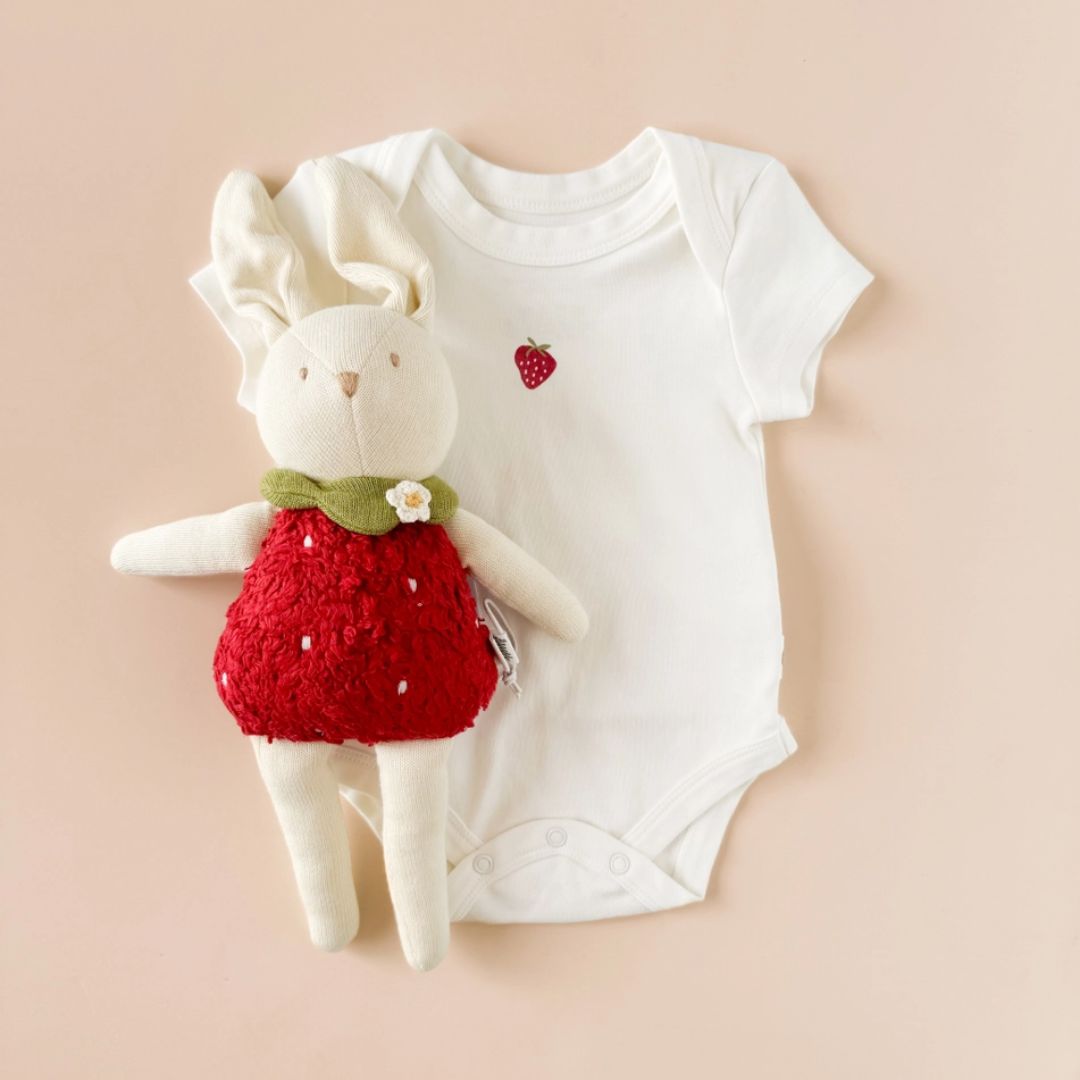 Spring Bunny Strawberry Stuffed Toy