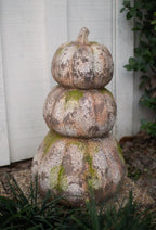 Stacked Faux Concrete Pumpkins