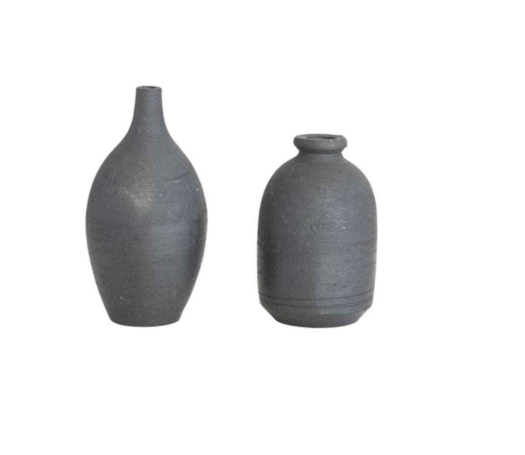 Black Handmade Terracotta Vase