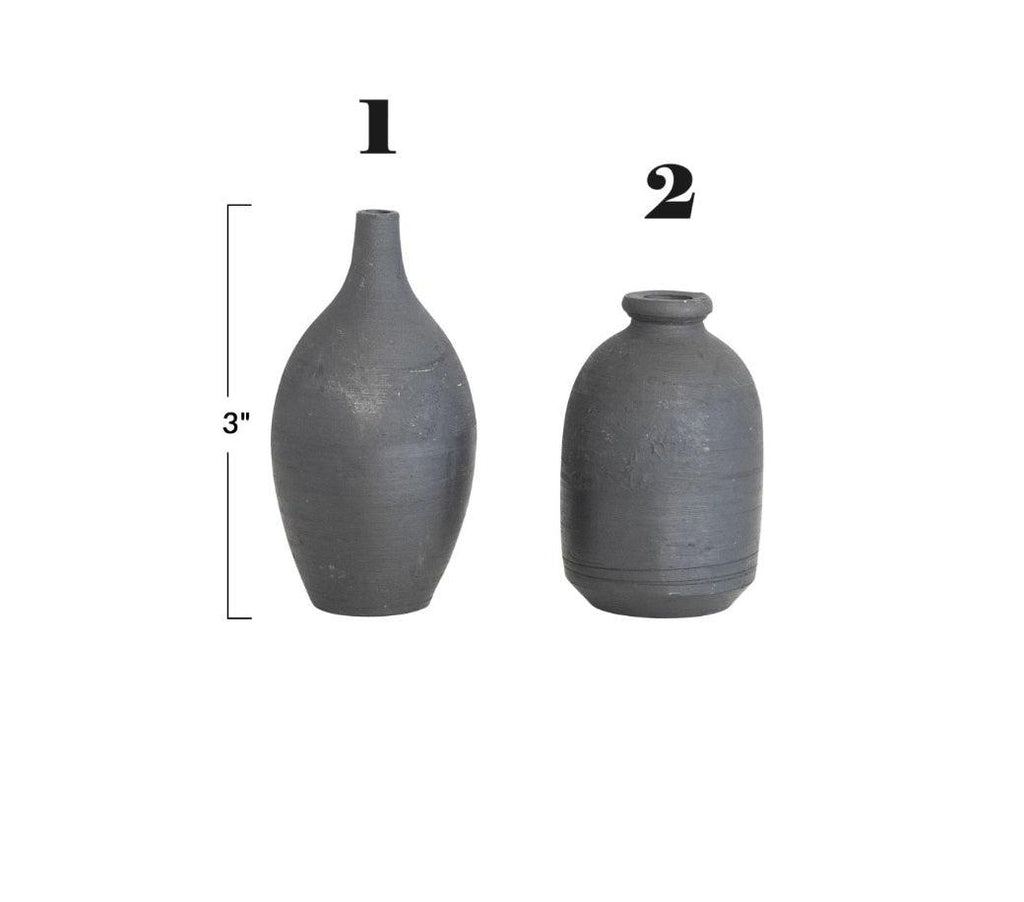 Black Handmade Terracotta Vase