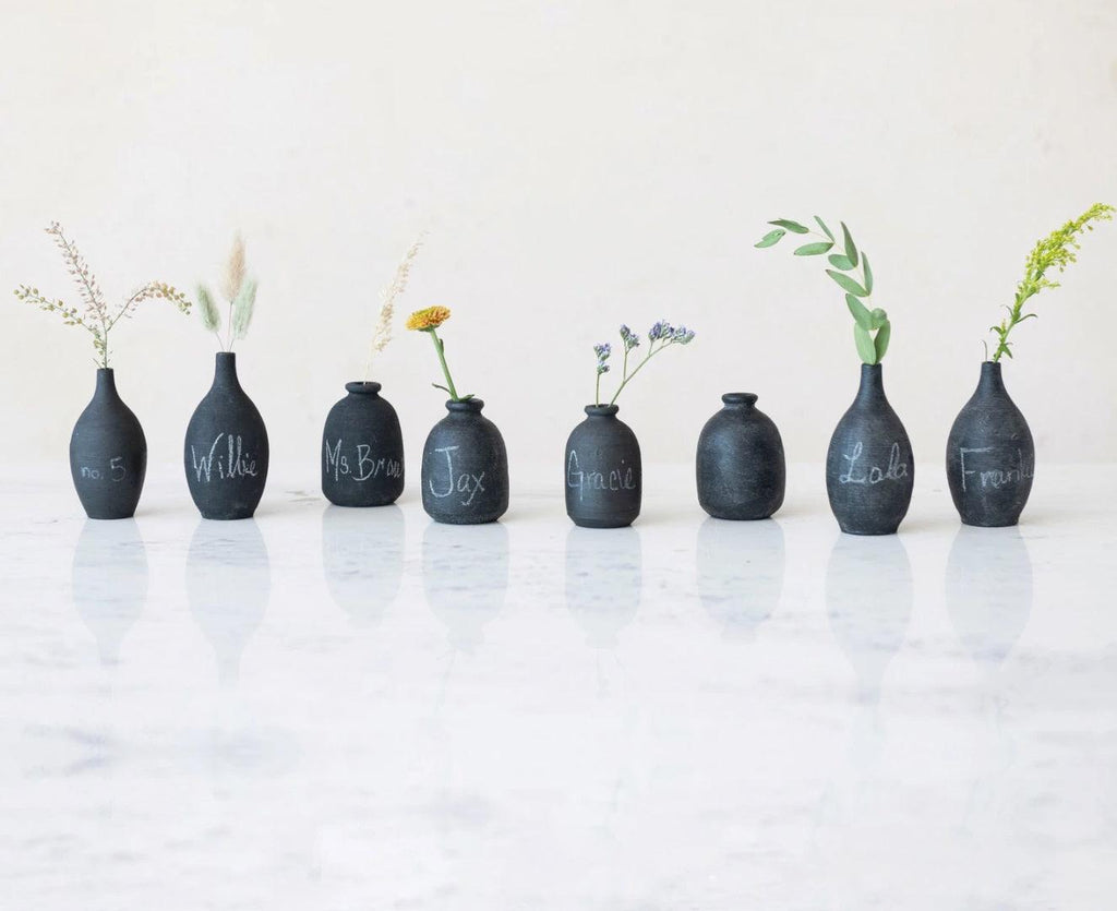 Black Handmade Terracotta Vase