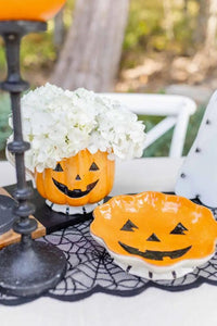 Stoneware Pumpkin Candy Bowl