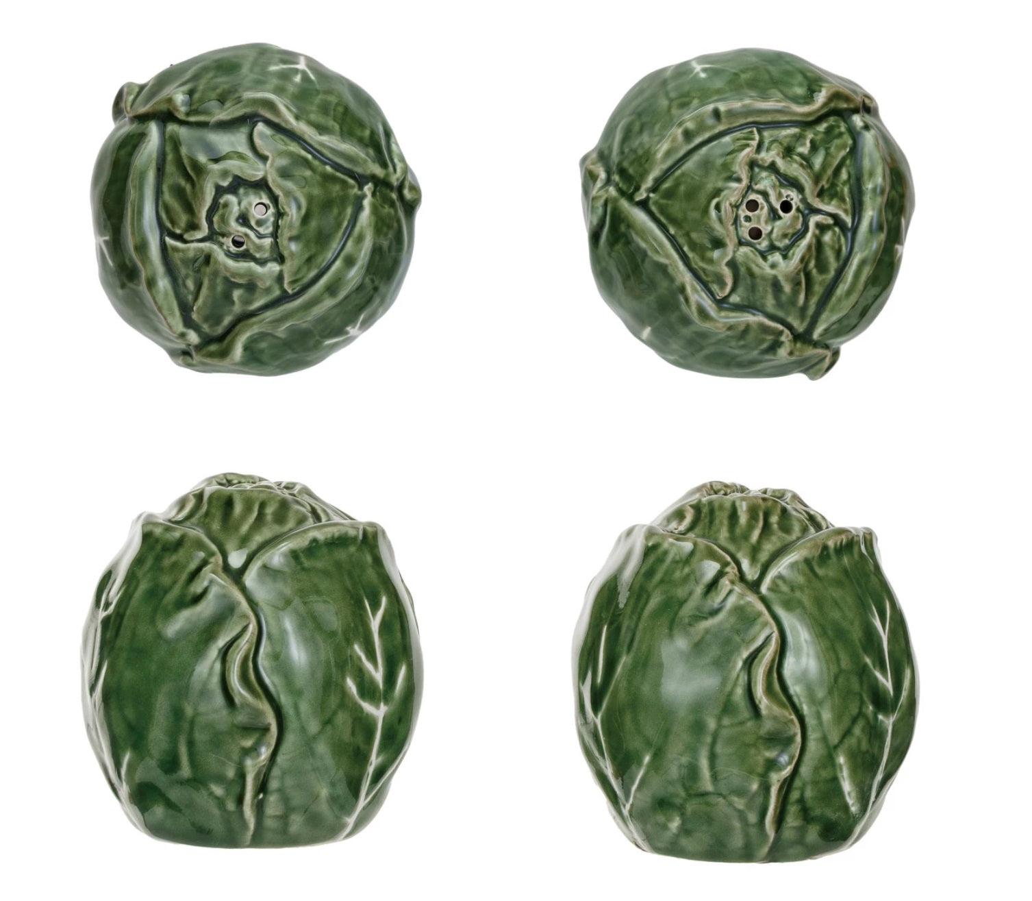 Cabbage Salt & Pepper Shaker Set