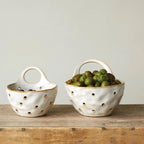 Stoneware Colander With Handles – Beige