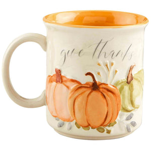 Give Thanks Gather Pumpkin Mug