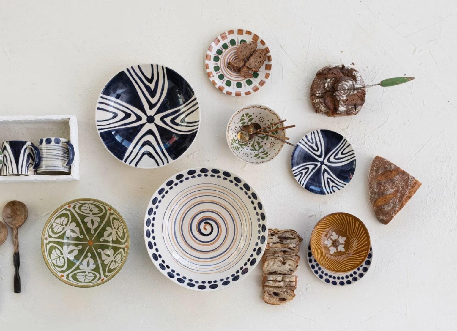 Green & Brown Serving Bowls