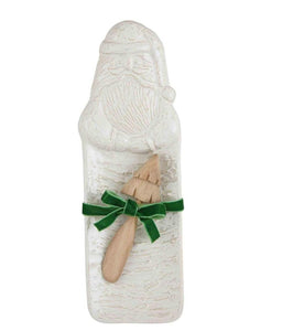 White Santa Hostess Tray Set