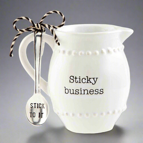 Syrup Pitcher & Spoon Set