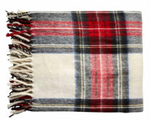 Red Tartan Fringe Throws