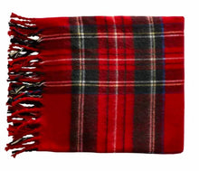 Red Tartan Fringe Throws
