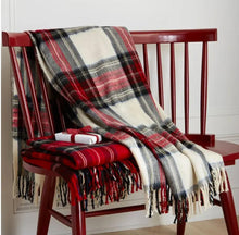 Red Tartan Fringe Throws