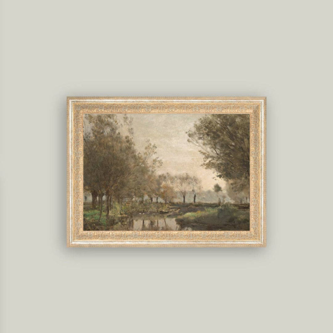 The Creek Framed Antique Art - 24