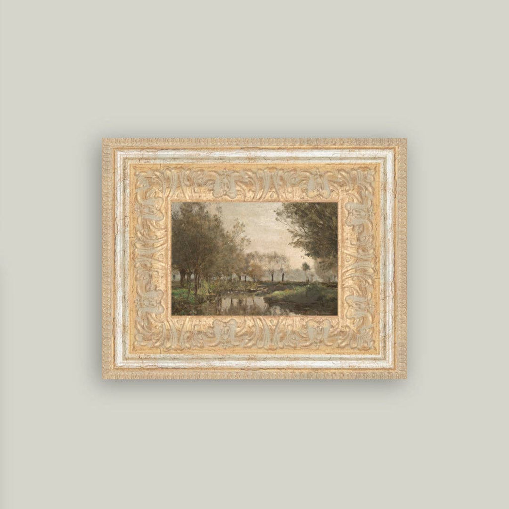 The Creek Framed Antique Art - 24" x 20" pic 3