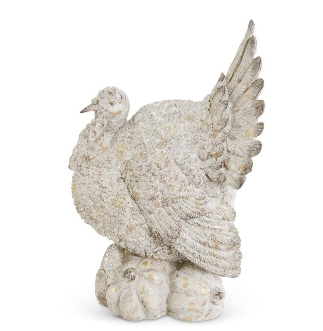 Turkey on Pumpkin Statue