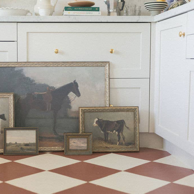 Vintage Calf Framed Antique Art 10