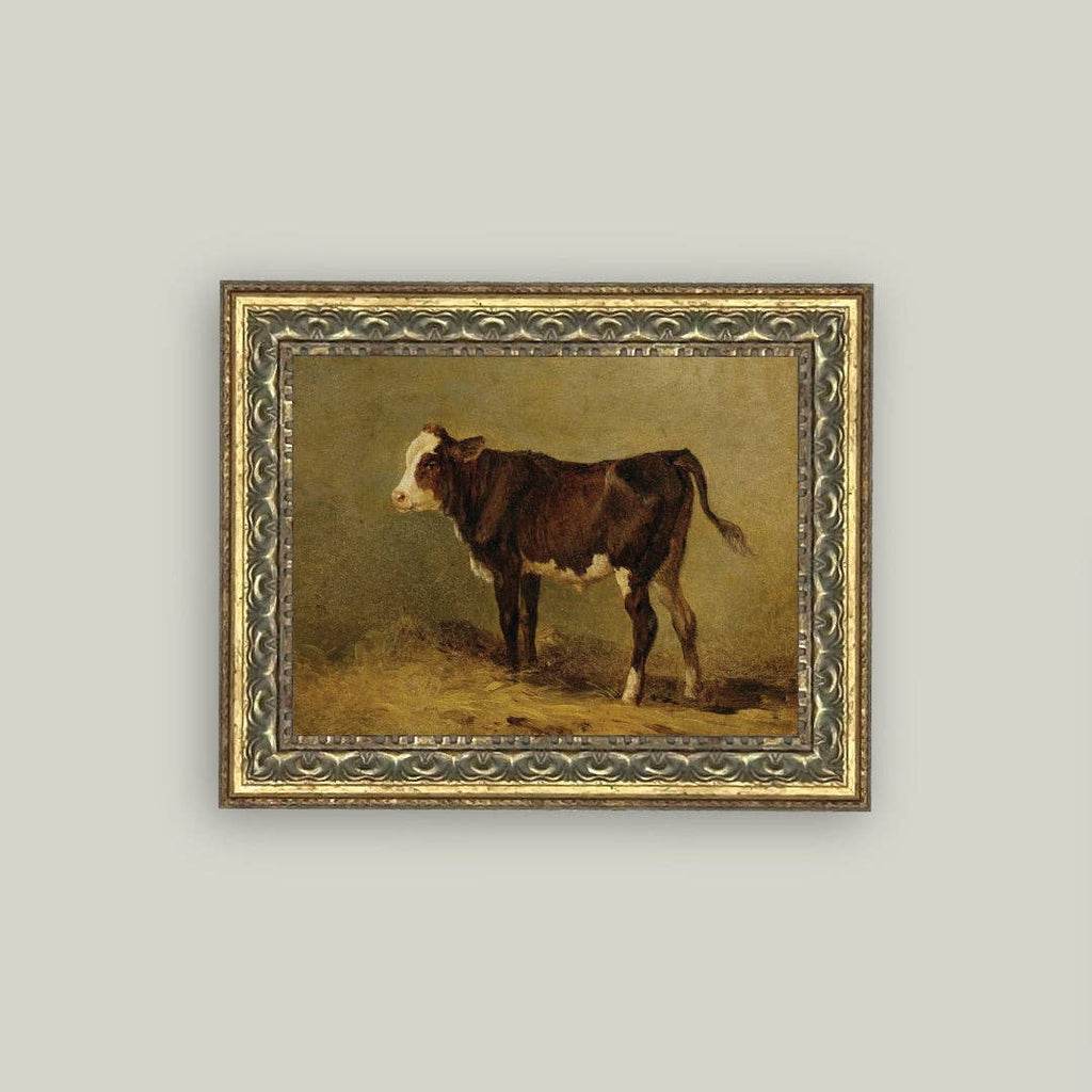Vintage Calf Framed Antique Art 2