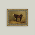 Vintage Calf Framed Antique Art 2