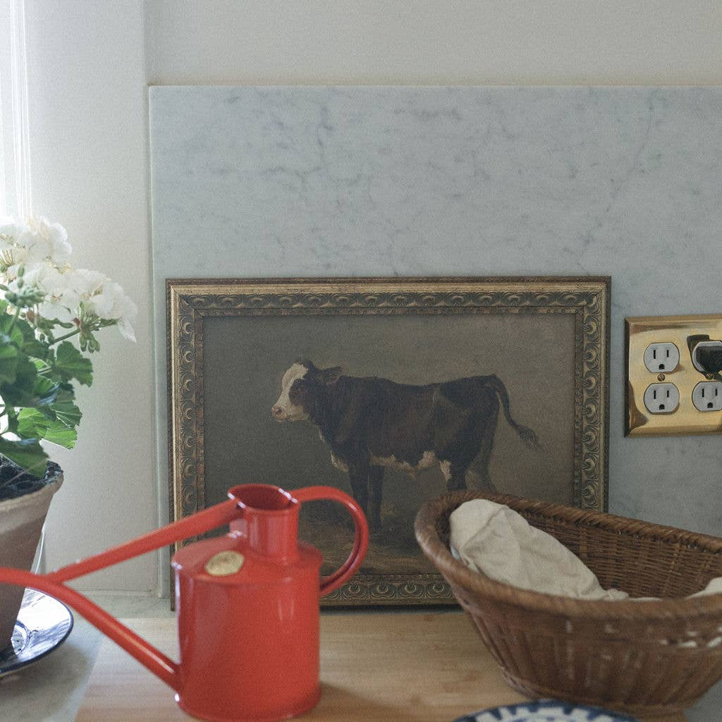 Vintage Calf Framed Antique Art 6