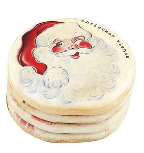 Vintage Santa Coaster Set