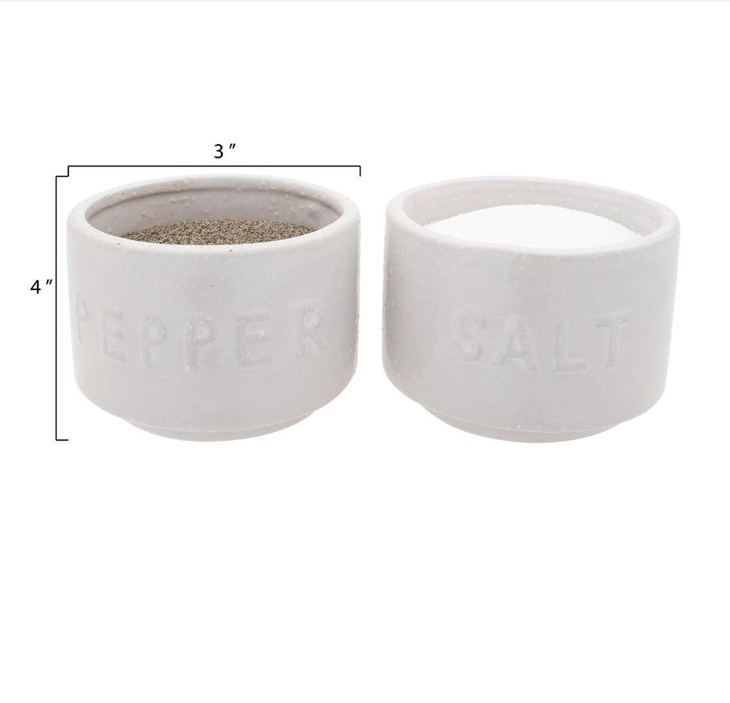 White Stackable Salt & Pepper Pots