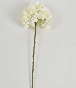 White Hydrangea - Single Stem Faux Flower Decor