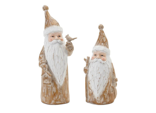 Carved Look Santa's