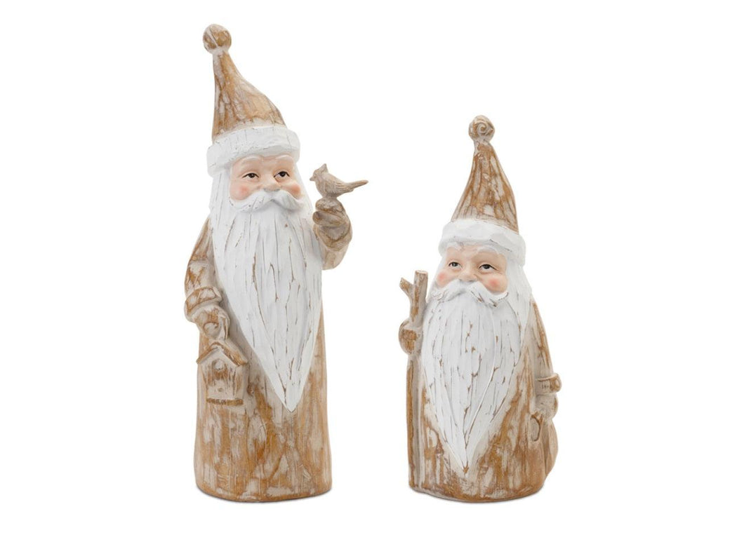 Carved Look Santa's