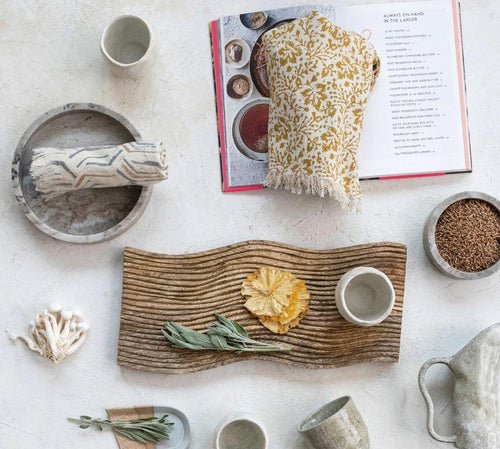 Grooved Mango Wood Cheese Board