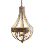 Wood Pear Shaped Chandelier