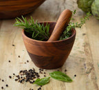 Wooden Mortar & Pestle