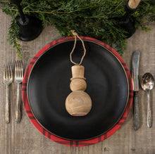 Wooden Snowman Ornament