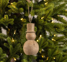 Wooden Snowman Ornament