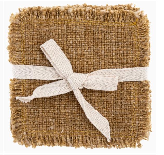 Linen Double Stitch Coasters