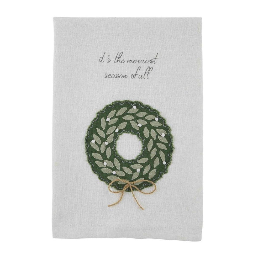 Christmas Wreath Tea Towel