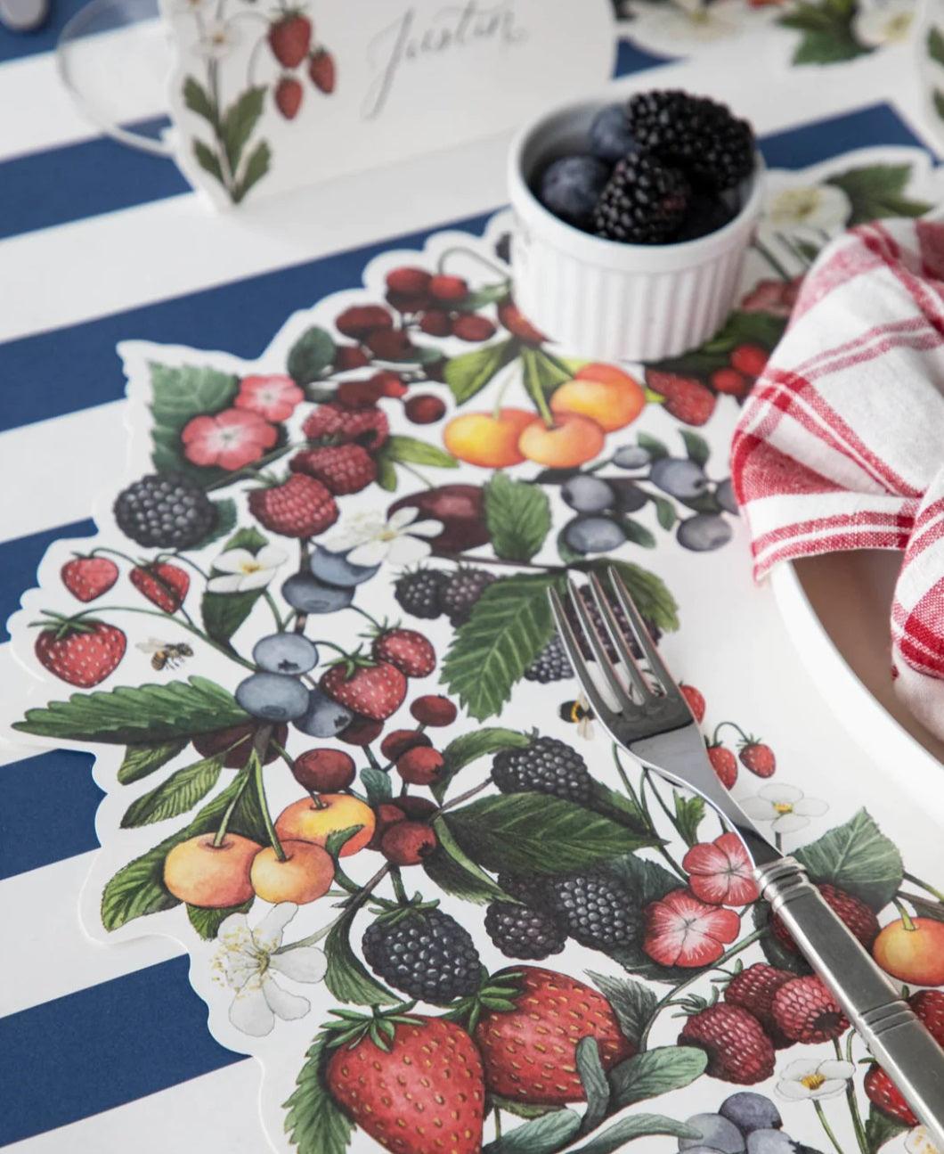 Die Cut Berry Wreath Placemat