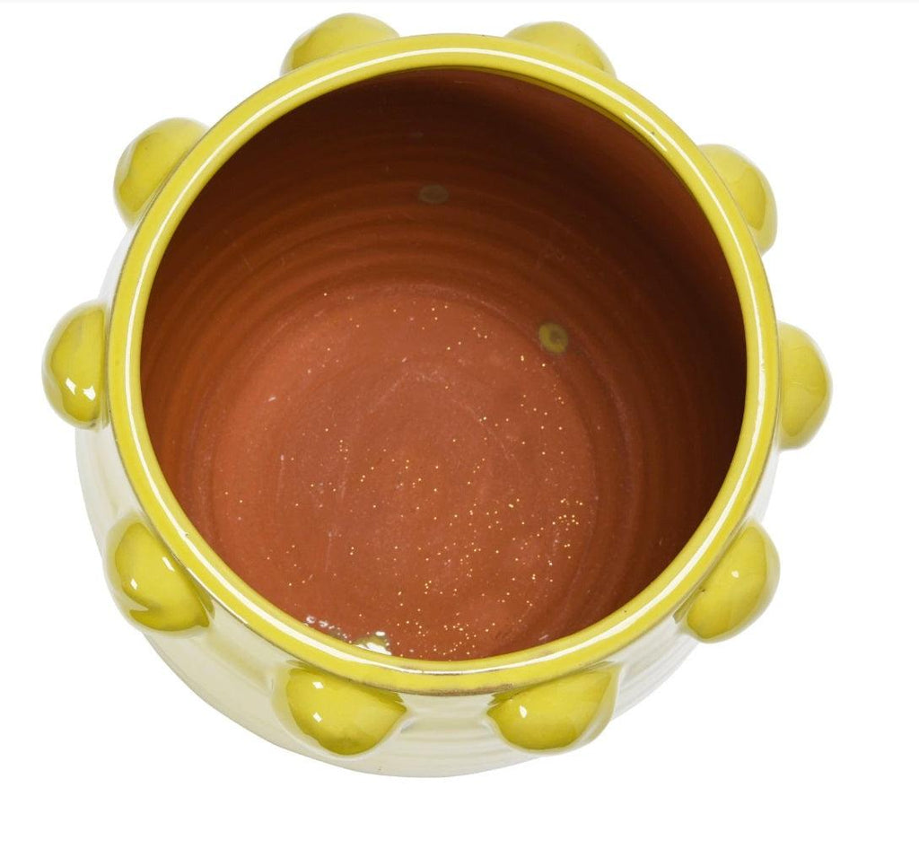 Yellow Pot with Dots