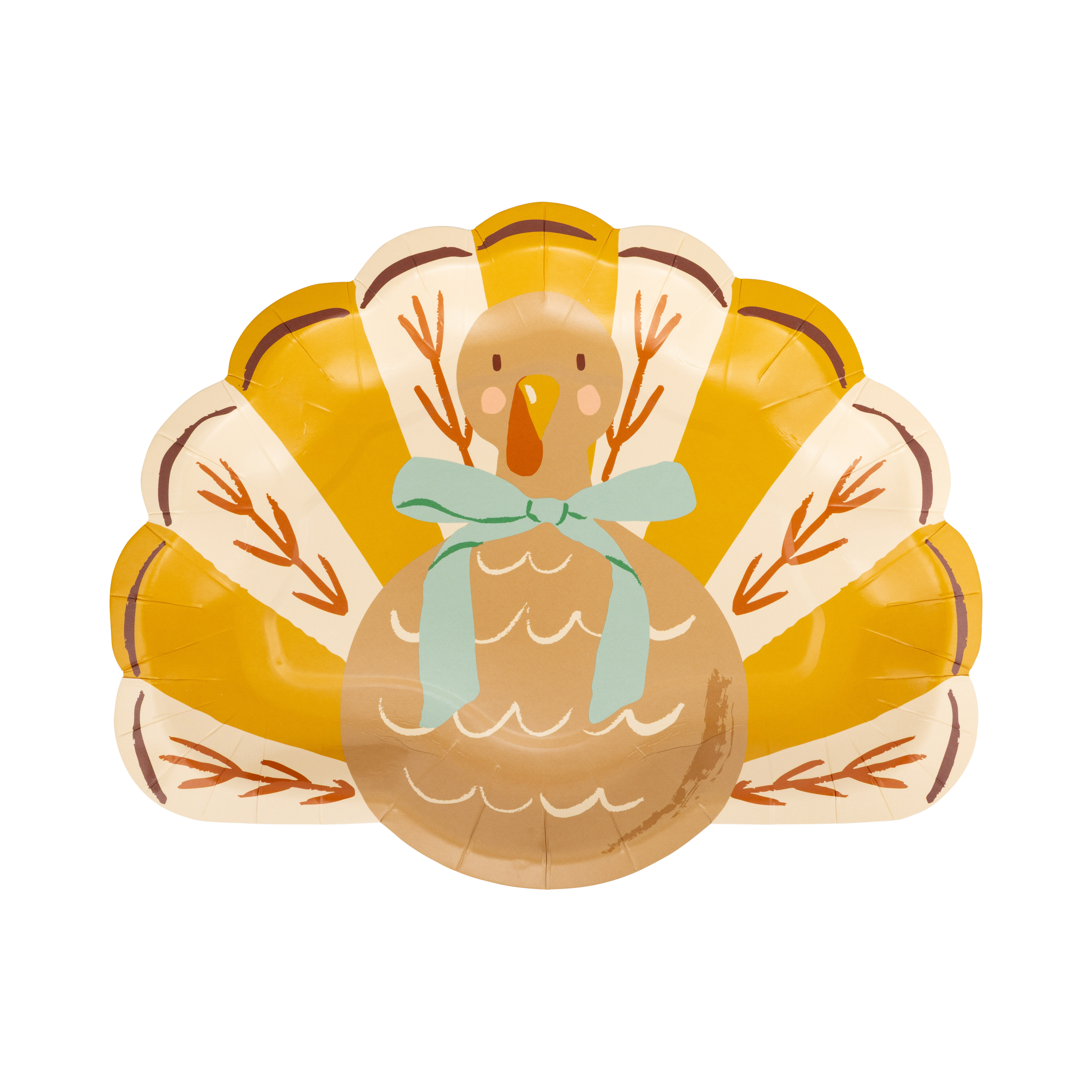 Gobble Turkey Shaped Paper Plates