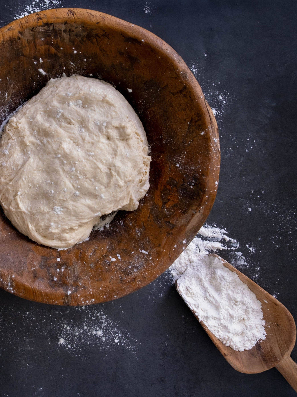 Found Dough Bowl Natural Lg