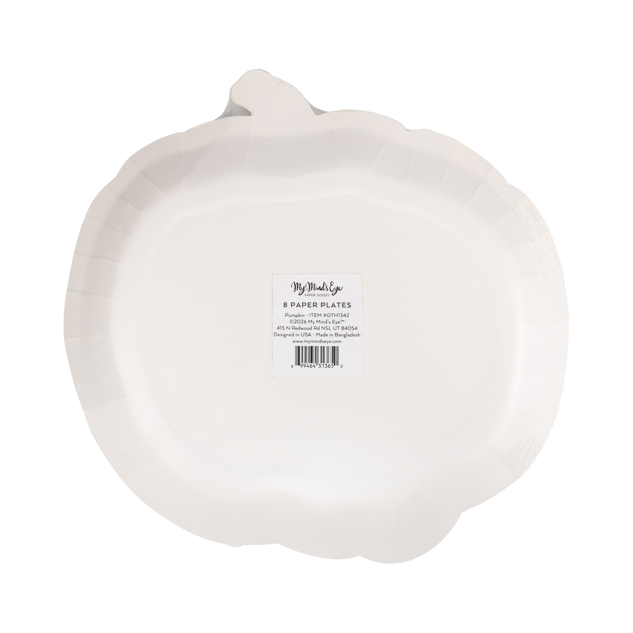Pumpkin Line Art Shaped Paper Plates