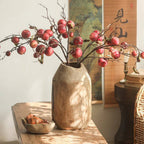 Faux Red Apple Branch Stem 36"