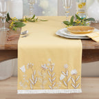 Embroidered Meadow Decorative Table Runner