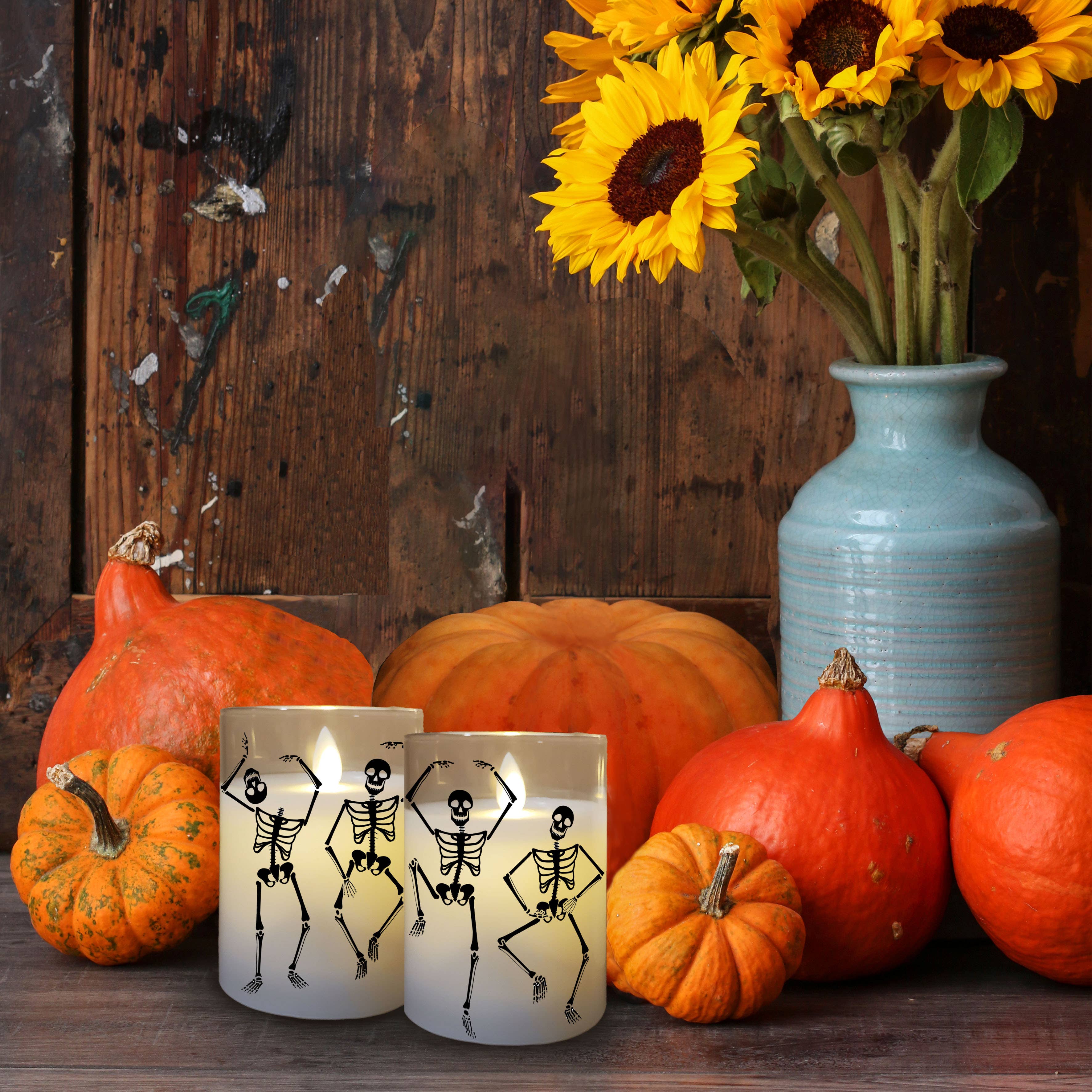 LED Glass Graveyard Dance Candle