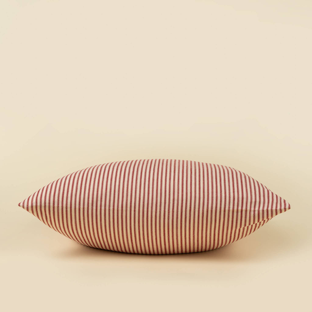 24x24 Red Ticking Pillow