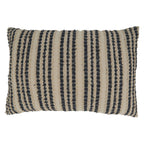 Striped Design Throw Pillow - Black and White