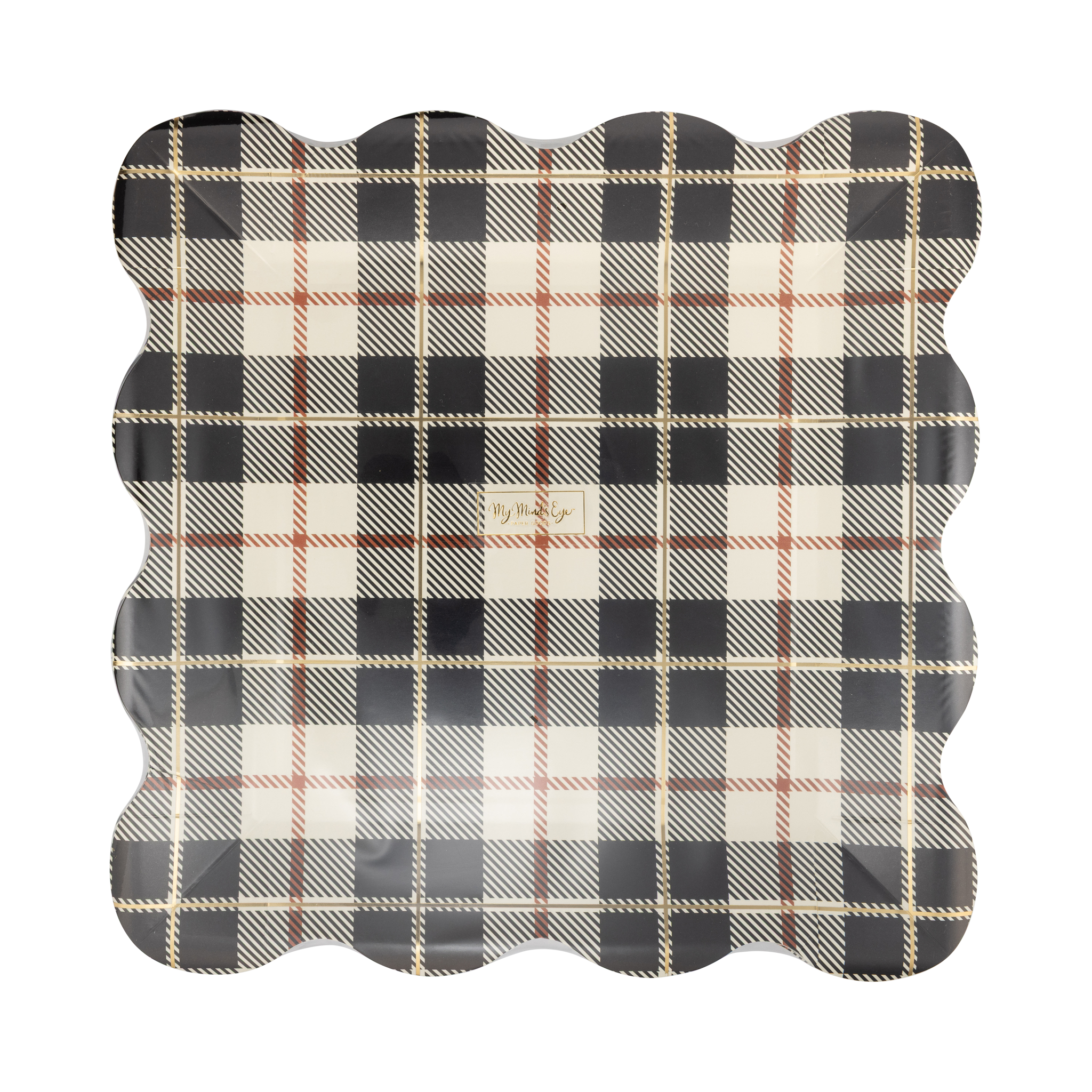 Black Fall Plaid 10" Plate