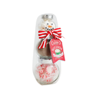 Stack Glass Jar Snowman Cocoa S/3