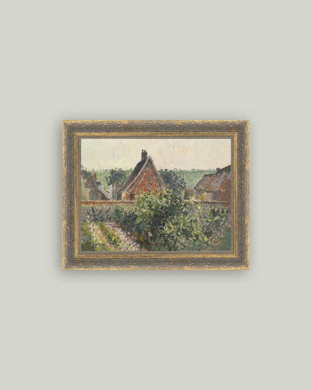 Near the Garden Framed Antique Art
