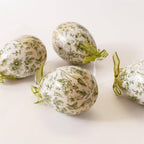 Green Toile Decoupage Large Egg