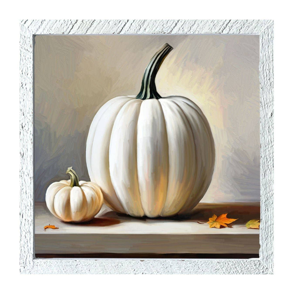 White pumpkin still life